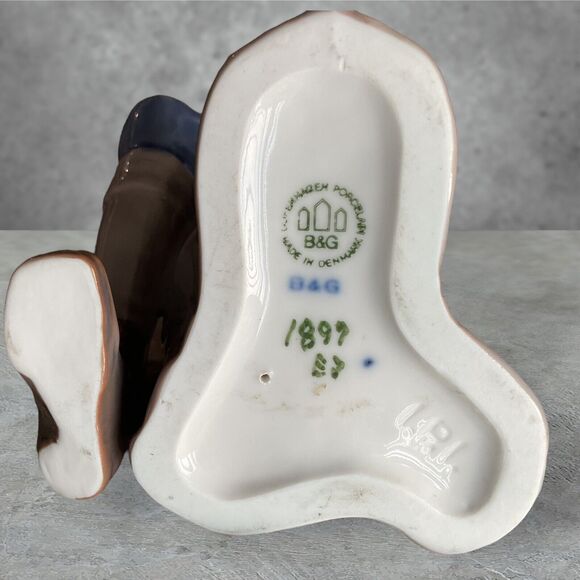 Bing & Grondahl Copenhagen Boy Playing Flute Porcelain Figurine Denmark 1897 EJ - Picture 10 of 10
